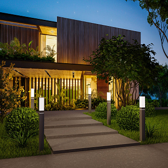 Ландшафтный светодиодный светильник Серый IP54 1537 TECHNO LED Elektrostandard