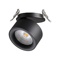 LED светильник 10 см, 25W, 4000K, Novotech Groda 358783, черный, вр 9 см