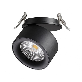 LED светильник 10 см, 25W, 4000K, Novotech Groda 358783, черный, вр 9 см