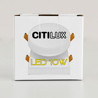 Встраиваемый светильник 10 см, 10W, 3000K Citilux Вега CLD53K10W белый