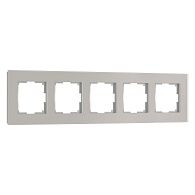 W0053117 Рамка на 5 постов Senso, дымчатый, стекло soft-touch Werkel, 4690389214301