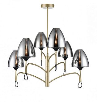 Подвесная люстра  70*70 см, 6*G9 шампань, черный Vele Luce Oro VL5654P26