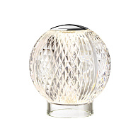 Настольный светильник 11*11*12 см, 1 LED*2W, 4000 К, Odeon Light Crystal, хром 5007/2TL