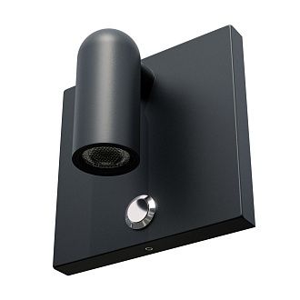 Бра 8,6*8,6* см, *3W, 3000K, Lightstar Omega 200937, Черный