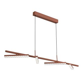 Подвесной светильник 128*5,1*-150 см, *LED, 32W, 4000K, ST-Luce Euclidics SL1018.603.04, коричневый