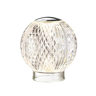 Настольный светильник 11*11*12 см, 1 LED*2W, 4000 К, Odeon Light Crystal, хром 5007/2TL