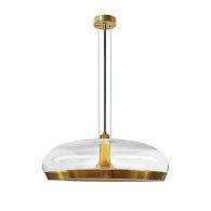 Подвесной светильник 16*38 см, 1*LED, 32W, 3000K Divinare Sonata 5740/17 SP-12, Латунь