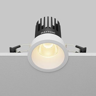 Встраиваемый светильник DL117-15W-2.7K-W **-9,8 см, *LED*15W, K, Maytoni technical Dip DL117-15W-2.7K-W, Белый, вр 7 см
