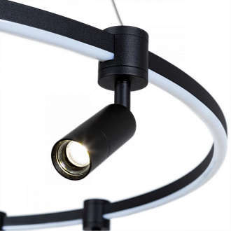 Светильник 80 см, 75W, 3000K-6000K Arte Lamp RING A2186SP-1BK черный