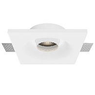 Встраиваемый светильник 20 см, Maytoni Gyps Modern DL006-GU10-RD-W, белый, вр 15,6*15,6 см