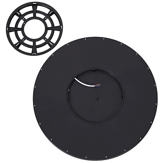 Cветильник 49,5*2,5 см, LED 40W, 3000/4000 К, IP40, белый/черный, пластик Sonex Alfa Black, 7660/40L