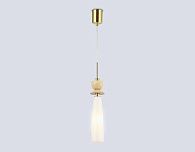 Подвесной светильник с травертином **149- см, 1*G9*28W, K, Ambrella Light High Light LH75365, золото