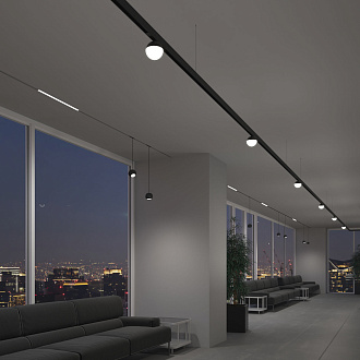 Slim Magnetic Трековый светильник 12W 4200K Lars (черный) 85033/01 Elektrostandard