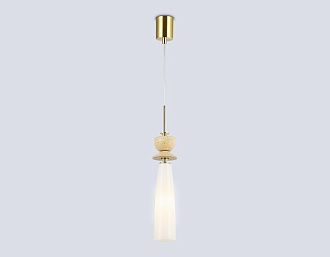 Подвесной светильник с травертином **149- см, 1*G9*28W, K, Ambrella Light High Light LH75365, золото