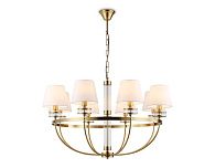 Подвесная люстра с абажурами **99- см, 8*E14*40W, K, Ambrella Light High Light LH71253, латунь