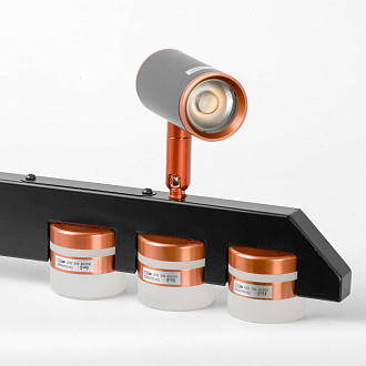 Линейно-подвесной светильник 90*6*40/140 см, 11*LED*3W Lussole Gilbert LSP-7173 черный