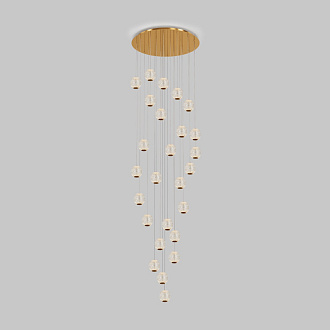 Каскадная люстра 70*70*466 см, LED, 3000К, Maytoni Sapphire MOD293PL-L140BS3K латунный
