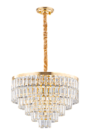 Люстра Ø500 x H400, мм, 10*40W (400W), GOLD+CLEAR (Золото + Прозрачный Хрусталь) NewRgy 2752E/10A GOLD+CLEAR