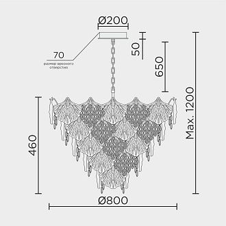 Подвесная люстра MODELUX ML.9551.800 GD