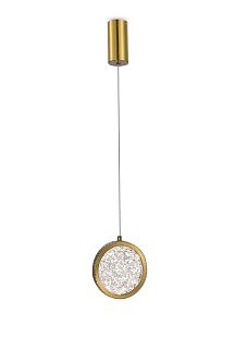 Люстра Ø150 x H1300, мм, 9W 4000K, BRASS(Латунь) NewRgy D2061-DW-150 BRASS