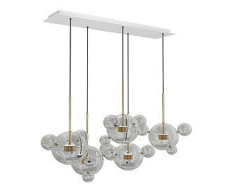 Подвесной светодиодный светильник Kink Light Галла 07545-4 (5AS),21, 70W LED, 3000K, белый-бронза