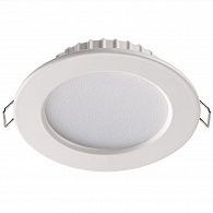 Светильник, 9 см, 7W, 4100К, белый, дневной свет, Novotech Luna 358028, встраиваемый LED, вр 7 см