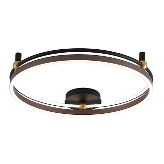 Светильник потолочный 68*10 см, LED*72W 3000-6300K Черный/Кофейный/Золото Crystal Lux FERNANDO PL72W LED COFFEE/BLACK