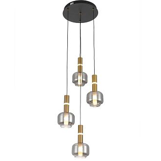 Подвесной светильник *30*30-160 см, 4*G9*15W, Citilux Lass CL249021, Золото\Черный