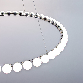 Подвесная люстра 80*158,5 см, 52W, Favourite HELMET 4589-8P хром, белый акрил