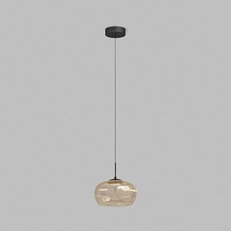 Подвесной светильник 28 см, 16W, 3000K, Denkirs Floa DK6742-BK+AM, черный