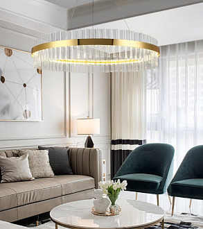 Светильник MD.6012 BRASS/ЛАТУНЬ D1000/H1200/1/LED/100W/4500K ASK DZN22-05