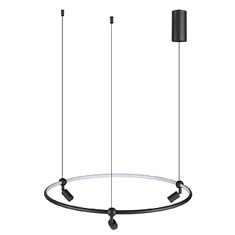 Подвесной светильник 62 см, 52W, 3000K, Odeon Light Keanu 7026/52L, черный