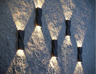 Настенный светильник Maytoni LED Twist O040WL-L11B3K, 11W LED, 3000K, черный