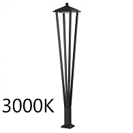 Уличный светильник 120 см, 12W, 3000K, ODEON LIGHT BEARITZ 6655/12GA3, черный