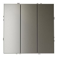 Выключатель встраиваемый Voltum S70 трехклавишный 10А, шелк пластик Soft touch VLS030104