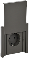 Розетка с з/к/ш с кр. в/к 16А IP44 FP321 серый IEK FORTE&PIANO, FP-R16-16-44-K03