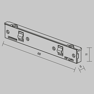 Коннектор питания прямой Maytoni Levity TRA184IPC-1B