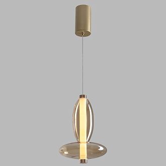 Светильник 18 см, 10W, 3000K, Crystal Lux QUASAR SP10W LED AMBER, золото