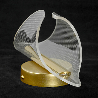 Бра настенное 10*30 см, 1*LED 4000K Lussole Bradford LSP-7295 матовое золото