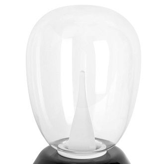 Настольная лампа диммируемая 10W 3000K прозрачный/черный Uovo III Lightstar 807907