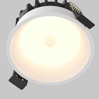 Встраиваемый светильник 4,6 см, LED*8W, 3000K, Maytoni Okno 100° DL055-8W3K-SEN-W, Белый, вр 8 см