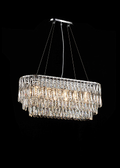 Люстра L800 x W300 x H340 (1200), мм, 6*40W (240W), CHROME (Хром) NewRgy NW075-L800*W300*H340 CHROME OVAL