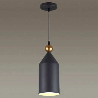 Подвесной светильник Odeon Light Bolli 4091/1 черный, диаметр 15 см
