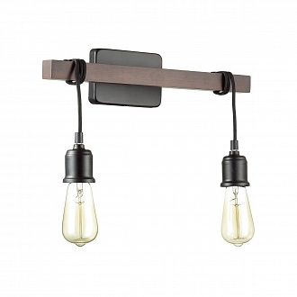 Бра Lumion Klaus 3740/2W Черный/коричневый  2 х Е27 х 60W