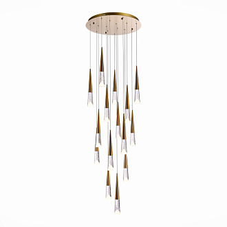 Люстра подвесная 60 см, 45W 3000K ST LUCE SOLLEN SL6111.203.15 Золотистый