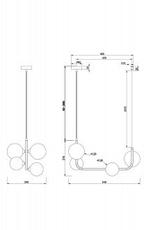 Люстра Freya Perlina FR4005PL-04B черная
