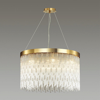 Подвесная люстра Odeon Light Refano 4848/8, диаметр 60 см, золото