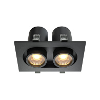 Встраиваемый светильник 15,9*9,5*9,8 см, LED*20W, 3000 К, Hidden DL045-02-10W3K-B Maytoni Downlight, Черный, вр 7,5*14,5 см