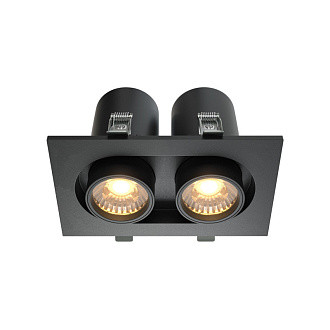 Встраиваемый светильник 15,9*9,5*9,8 см, LED*20W, 3000 К, Hidden DL045-02-10W3K-B Maytoni Downlight, Черный, вр 7,5*14,5 см