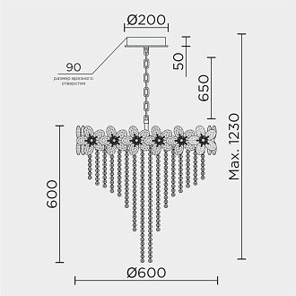 Подвесная люстра MODELUX ML.9521.600 GD
